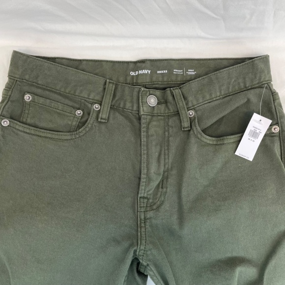 Old Navy Straight Built-in Flex Green Denim Pants Men’s Size 29x32 – New Tag - Picture 9 of 13